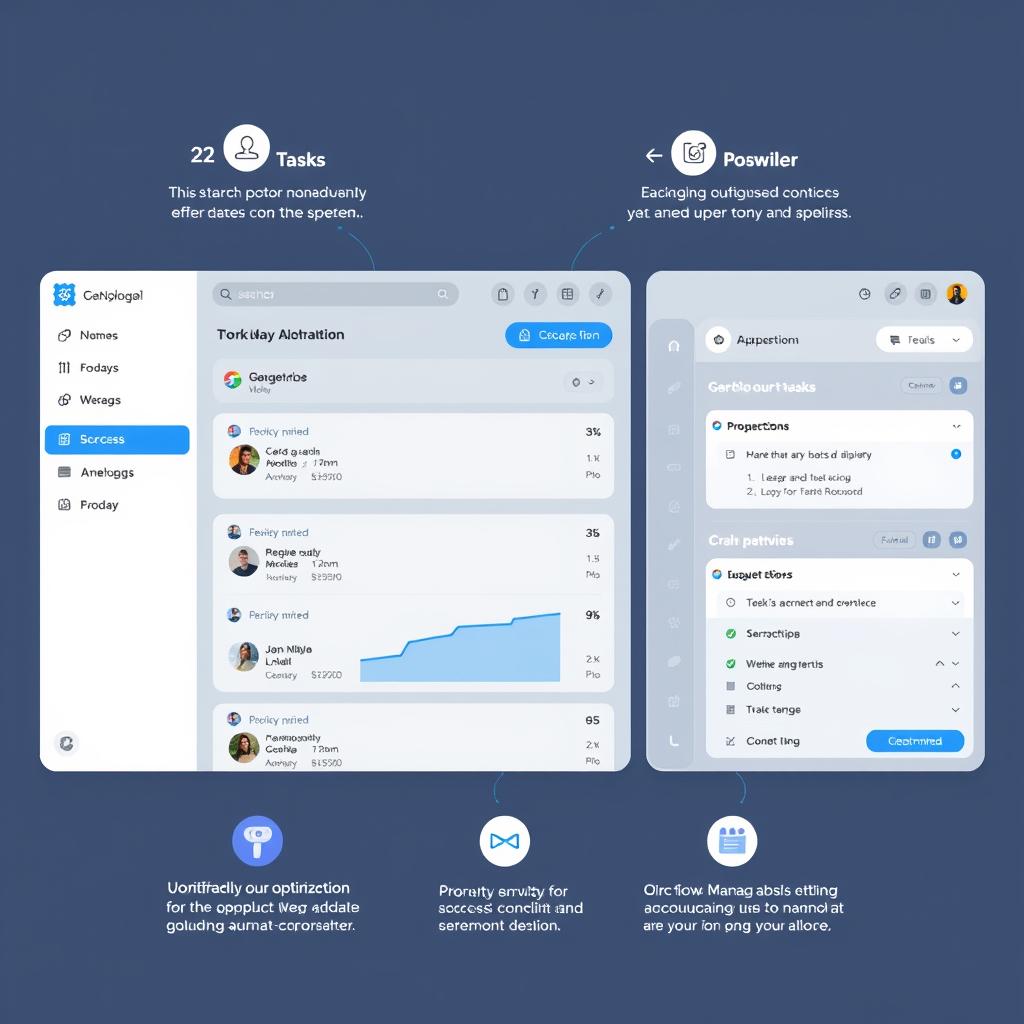 AI productivity tool with task management interface