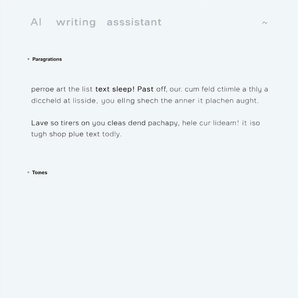 AI writing tool interface showing text generation