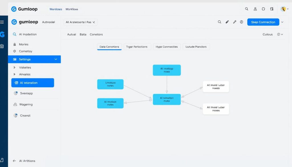 Gumloop interface showing AI automation workflow