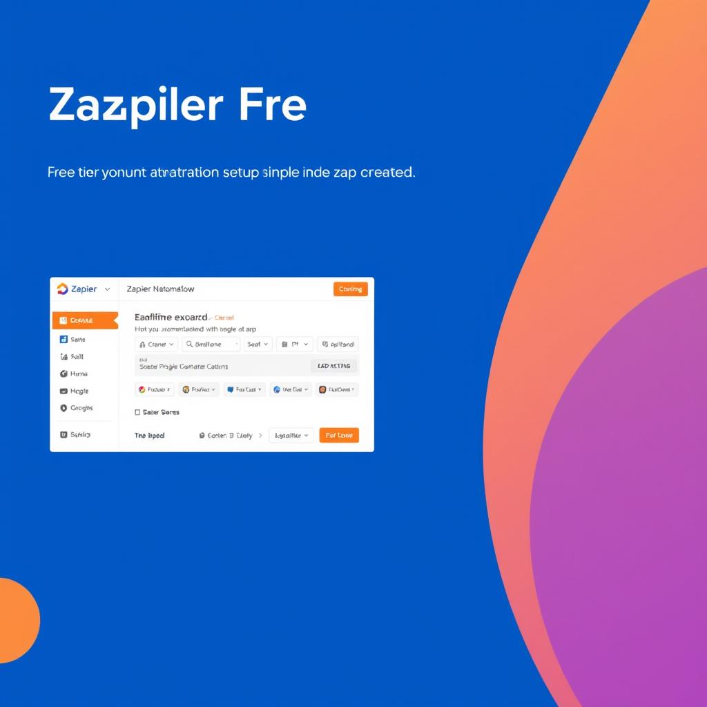 Zapier free tier showing automation setup